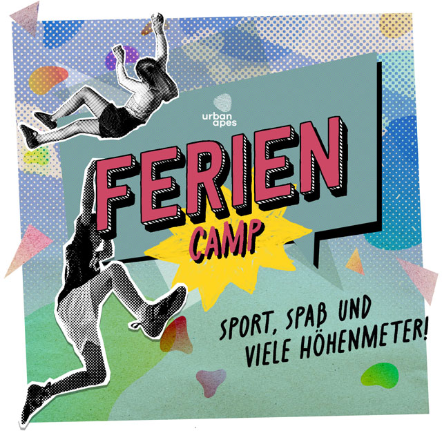 urban apes Feriencamp Graphik Sport, Spaß und viele Höhenmeter